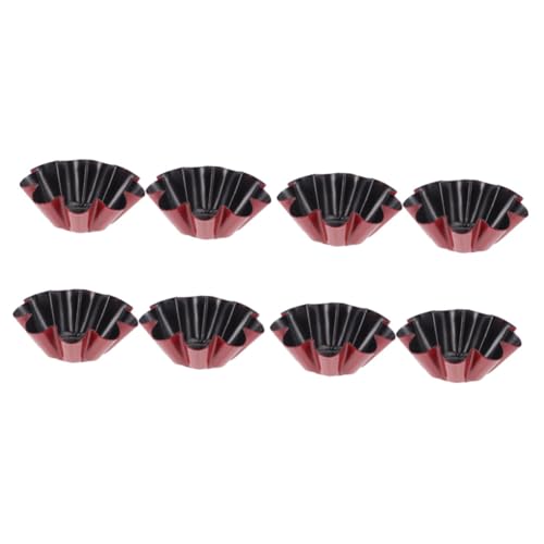 Alipis 8 Piezas Molde De Tarta De Huevo En Forma De Flor Hornear Bricolaje Molde De Tarta De Huevo Chino Tarta De Reutilizable Moldes En Miniatura Para Tartas Sin Recubrimiento