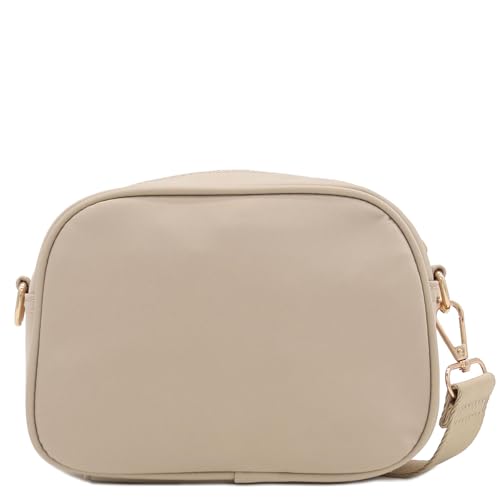 Image of FashionPuzzle Quilted Nylon Crossbody Bag with Wide Strap
