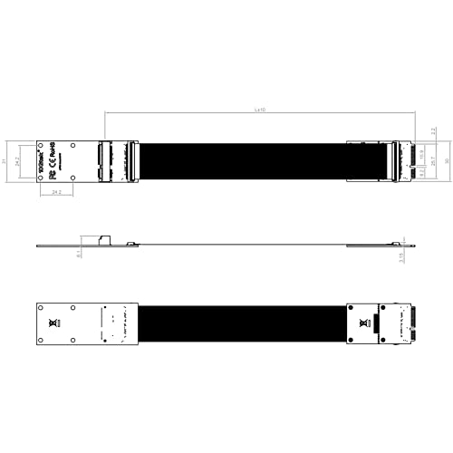 Cable Extensor Mini PCIe mSATA Flexible 0.2m miniatura 5