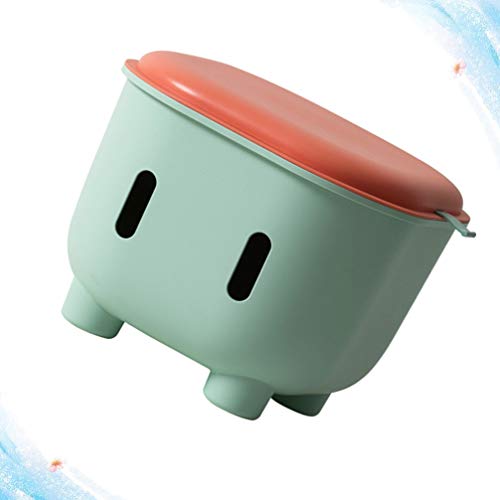 Banquinho de brinquedo Otomano da Hemoton para sala de jogos, caixa de brinquedo que economiza espaç