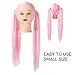 Yosoo Long Pink Hair Mannequin Head High Temperature Wire Hair Styling Training Dolls for Beauty Teachers Students