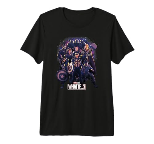 T-shirt Marvel What If Premium de qualité supérieure avec illustration cosmique haute définition