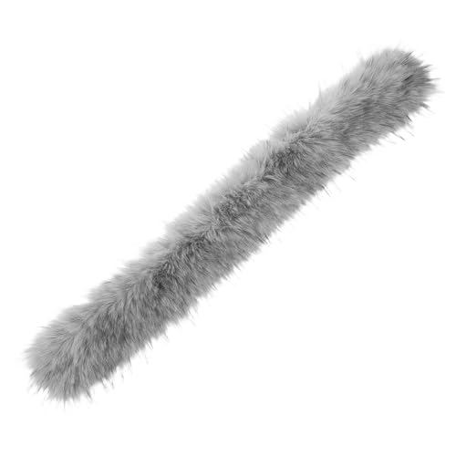 Cuello falso desmontable infantil Amosfun de peluche gris 75 cm