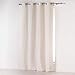 douceur d'intérieur Absolu Rideau a Oeillets 140 x 260 cm Microfibre Unie ABSOLU Polyester, Naturel, 260x140 cm