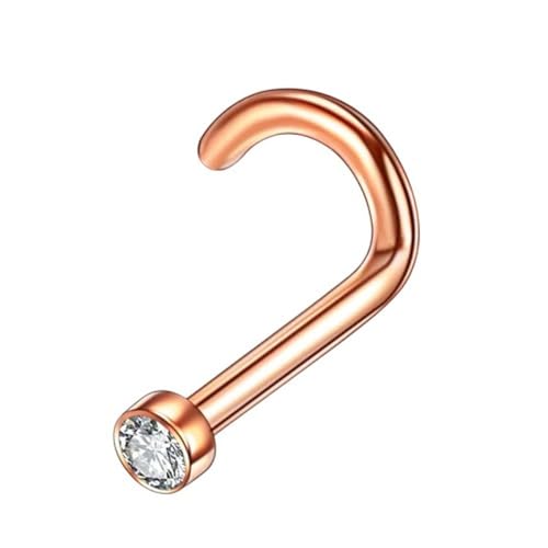 HIANINHAIN New 2026 Unisex Implant Titanium Nose Piercings 18G 20G Black Screw Ring Nostril Nariz Stud Earrings Body Jewelry Piercing Women Fashion Trendy Accessories Creative Gift For And Men