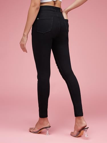 Image of Miss Chase Women's Skinny High Rise Cropped Stretchable Denim Jeans