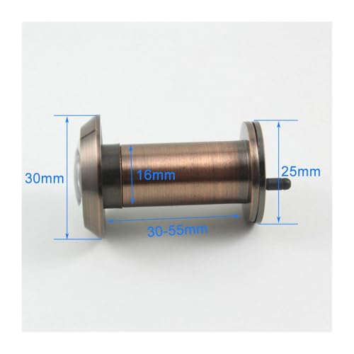 Mirilla para puerta ángulo 220 grados acabado cobre antiguo con tapa 35-55mm miniatura 4