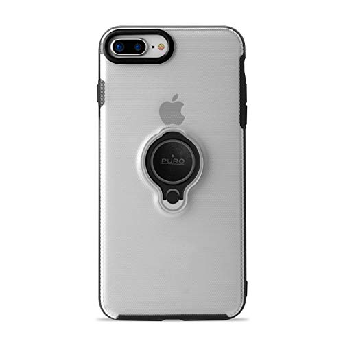 Puro - Coque de Protection Semi Rigide avec oeillet aimanté intégré pour Apple iPhone 6+/6S+/7+/8+ - Transparent