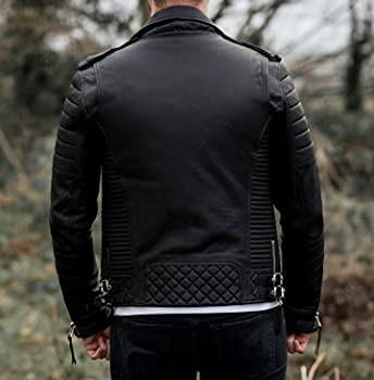 Men Leather Jacket - Lambskin Winter Vintage Motorcycle Biker, Moto Riding & Racing Jacket2