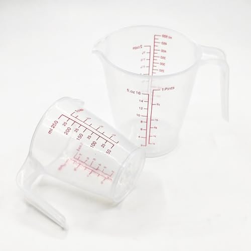 Set 2 vasos medidores de plástico 250 ml EBIEFLY miniatura 6