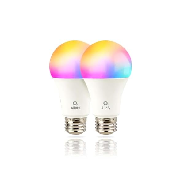 LED Light Bulbs, Smart Light Bulbs That Compatible with Alexa & Google Assistant, Color Changing Light Bulb, WiFi Light Bulbs, A19 E26, 9W 800LM, 1800K-6500K Tunable White, 2 Pack
