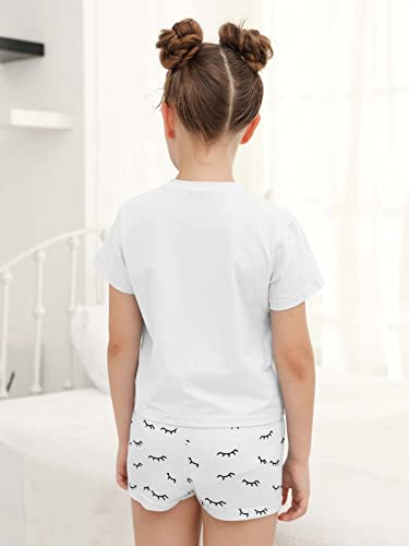 Image of Kingdenergy Girls Summer Cute Print Shorts Set T-Shirt and Short Pant 2 Piece Outfits Clothing Sets