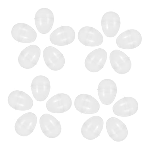 OFFSCH 25pcs Transparent Fillable Easter Eggs Clear Plastic Egg Decorations Creative Toys Reusable Plastic Egg Box Refillable Egg Container Egg Storage Box Easter Egg Storage Box