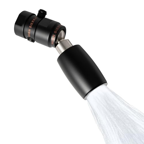 High Sierra® Classic™ Solid Metal 6.0 LPM. Ultra Low Flow Shower Head with Trickle Valve. Lead-Free. 5 Star Wels Rated for High Pressure System. Matte Black Finish