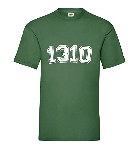 T-shirt pour homme vert bouteille XXXL : vêtement basique confortable
