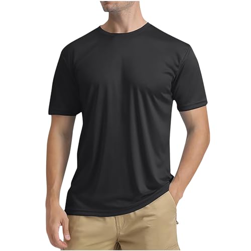 Generic Mens Shirts UPF 50+ Sun Protection Shirts Swim SPF Uv Quick Dry Short Sleeve T-Shirt for Athletic Fishing Basic Shirt