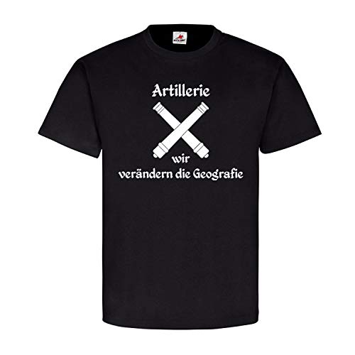 Artillerie nous modifions la géographie t-shirt 4XL coton respirant noir