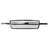 Front Upper Black Grille Assembly for Chevy Silverado 1500 SS Pickup Truck