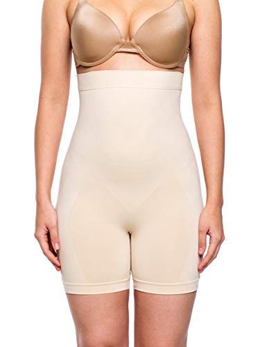 miorre Taille Haute sans Couture Push Up Collants Sculptants Femme (S/M, Beige) Cover