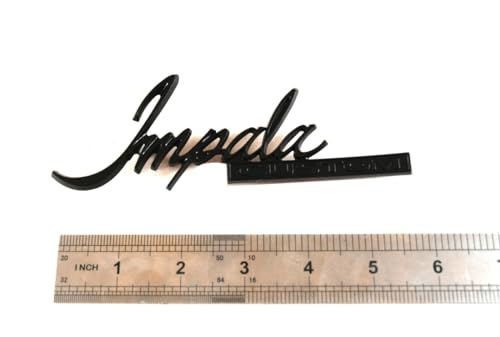 Image of Pair New Impala Custom Script Emblem Coupe Rear Sail Panel Badge Replacement for 1971-1976 Impala (Red), EI-#+#-1