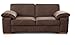 Produktbild Cavadore 3-Sitzer Sofa Ventere / 3er Couch in Wildlederoptik / 200 x 86 x 100 cm (BxHxT) / Braun
