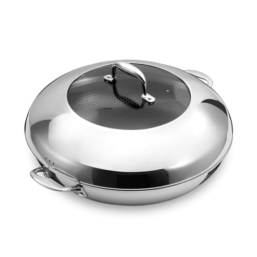 DELUXE 14 Hybrid Ceramic Nonstick Frying Pan with Lid for Daily Cooking
