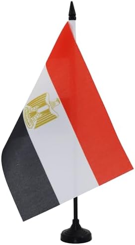 BANDERA de MESA de EGIPTO 21x14cm - BANDERINA de DESPACHO EGIPCIA...