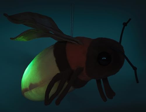 Uni-Toys - lucioles (avec lumière) – 17 cm (Longueur) – Coccinelle Lumineuse, Insecte en...