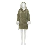 Atmosphera - Sudadera con capucha a cuadros franela caleen verde talla única