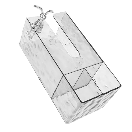 SOLUSTRE Stylish Remote Control Storage Box Tissue Holder Decorative Box for Living Room Multi-Grid Paper Tissue Storage