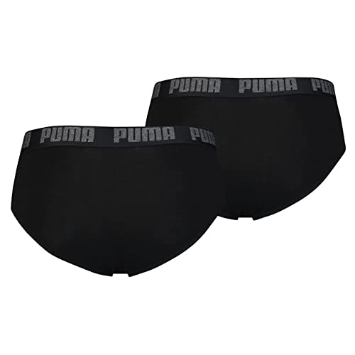 PUMA Calzoncillo Basic Brief 2 Pares Negro/Negro Talla XL