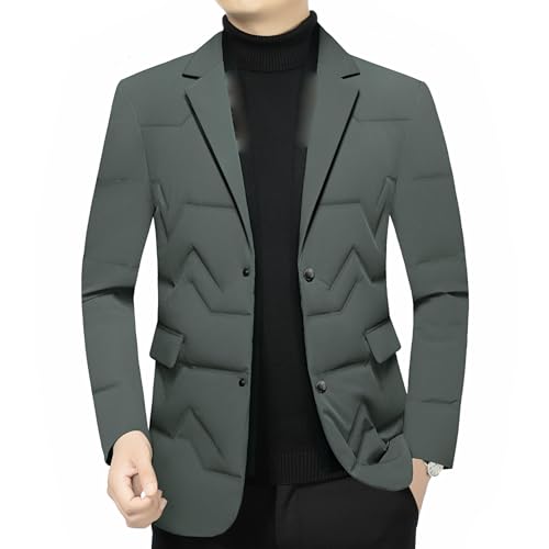 Chaqueta de plumón para hombre con doble cuello de diseño sofisticado 2