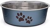 Loving Pets Metallic Bella Bowl, Large, Blueberry