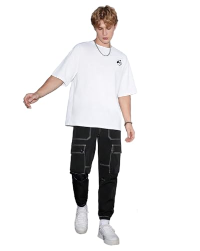 Image of Noble Monk Men's Cargo Pant | Drawstring | Solid Cargo | Multi Pockets Trackpant