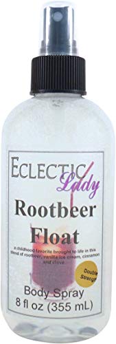 Eclectic Lady Rootbeer Float Body Spray, Double Strength, 8 ounces, Body Mist for Women with Clean, Light & Gentle Fragrance, Cologne with Soft, Subtle Aroma For Daily Use