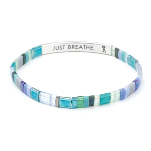 Scout Curated Wears - Good Karma Miyuki Bracelet - Just Breathe - Turquoise/Green/Silver4
