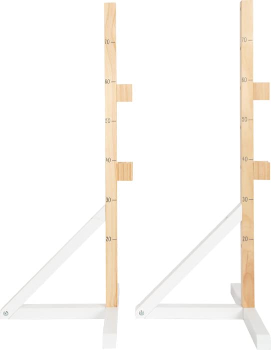 small foot Hindernis-Set für Kinder aus Holz, Outdoor-Bewegungsspielzeug fürs Pferde-Spiel und Hobby Horsing, 12398, Blau, Gelb