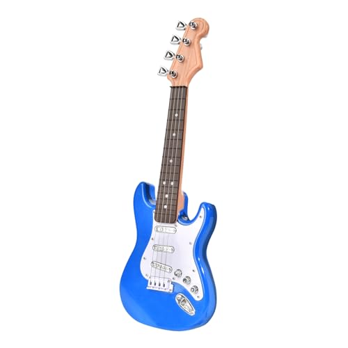 16 inch Guitar Musical Instrument Toy for Kids Boys Girls 4 Strings Mini Guitar with Strap for Toddlers/ Beginner/ Children (Blue)