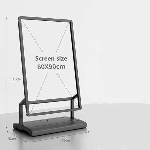 Soporte para carteles de exterior con base rellena, resistente al viento, soporte para letreros de acera con ruedas para negocios, publicidad, menú, guía