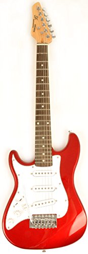 Left Handed Electric Guitar 1/2 Size (34 Inch) Red w/Pocket Amp, Carry Bag, Strap