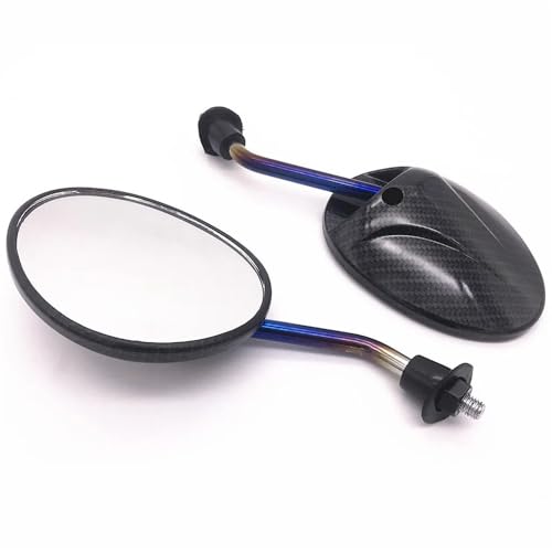 Rétroviseurs moto universels 10mm pour scooter et deux-roues