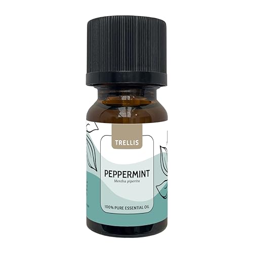 Peppermint Oil 10ml by Trellis | 100% Pure Peppermint Essential Oil | Premium Aromatherapy Oil for Diffusers for Home | Natural, Vegan, Cruelty Free, Ethically Sourced in USA & Bottled in UK