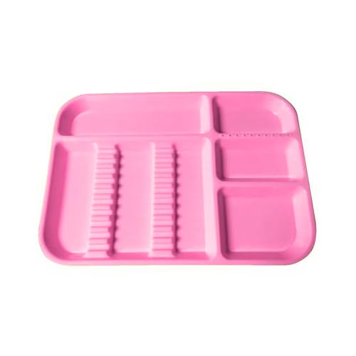 Plasdent 300BDS-6 Set-Up Tray Divided Size B Ritter Plastic 13-1/2 X 9 5/8 X 7/8 Neon Pink
