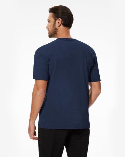 Image of Mens T Shirts Mens Crew Neck Shirts Athletic Fitted Plain Basic Tees Soft Cotton Blend Comfort T Shirts for Men