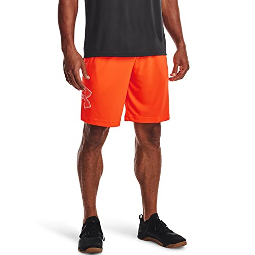 Image of Under Armour Men's Tech GraphicDISC 10 inch Shorts, Blaze Orange (825) /White, Small