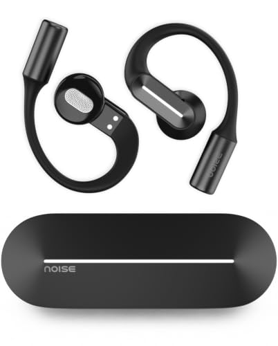 Image of Noise Alt Buds Open Wireless Open-Ear Earbuds (2026), Red Dot Award-Winning Design, Hi-Res LHDC Audio, AI-Powered, Quad Mic ENC, App Support, Up to 35H Playtime, Bluetooth v6.0 (Chosen Black)