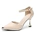 SAndal Tacchi Alti A Punta da Donna Tacchi A Punta Chiusa Stiletto Piatti A Stiletto Un Pedale Tacco Alto Testa di Discoteca Estiva Mostra Tacchi Alti Adatti alle Donne,Beige,39