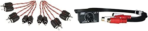 Stinger SI4612 12-Foot 4000 Series Professional 6 Channel RCA Interconnects & PAC LC-1 Remote Amplifier Level Controller,Black,Small