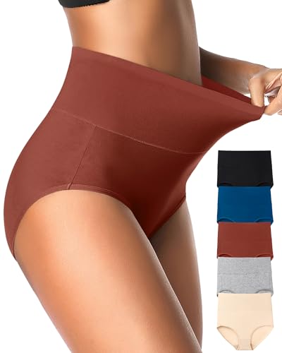Eiggam High Waisted Underwear for Women Tummy Control Briefs Postpartum