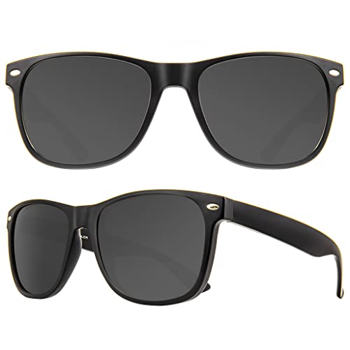 MAXJULI Polarized Sunglasses for Big Heads Men Women,UV 400 Protection Wood Grain Sun Glasses 8809